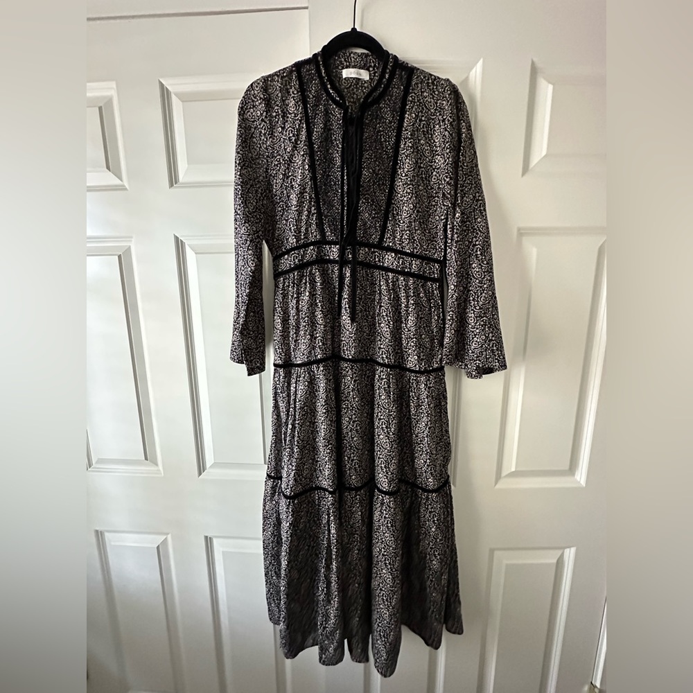 Doên Elix Dress Black Prairie Paisley sz Medium